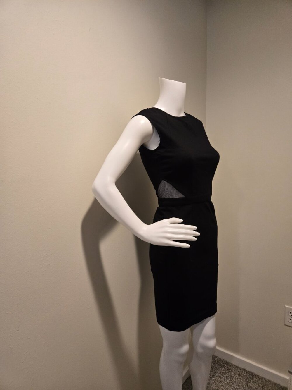 Haute Hippie Deep V-Back Side Cutout Dress Black XS - Picture 4 of 5